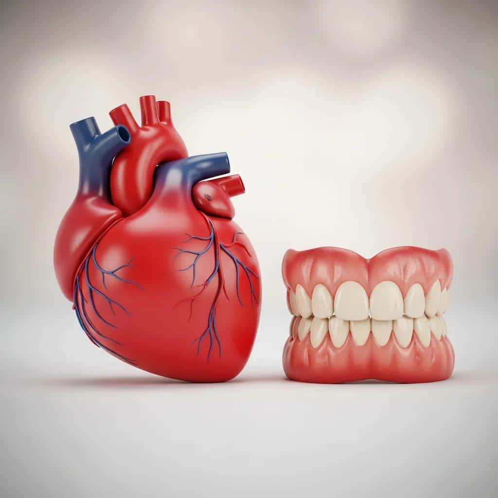 Connection between gum disease and heart health illustrating inflammation