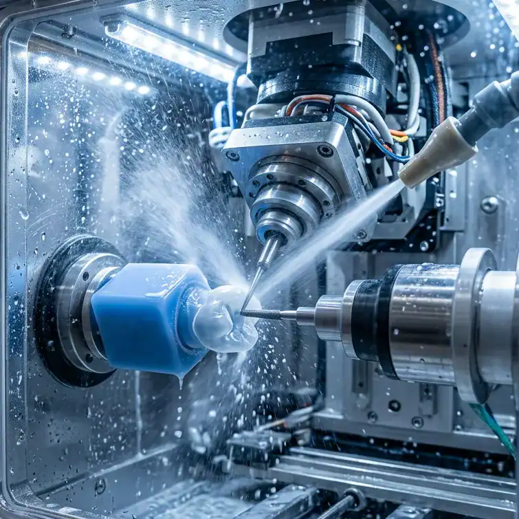 Dentist reviewing AI-generated dental crown design on computer