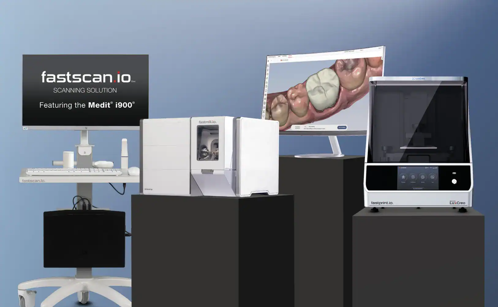 Dental crown digital design displayed on a computer screen