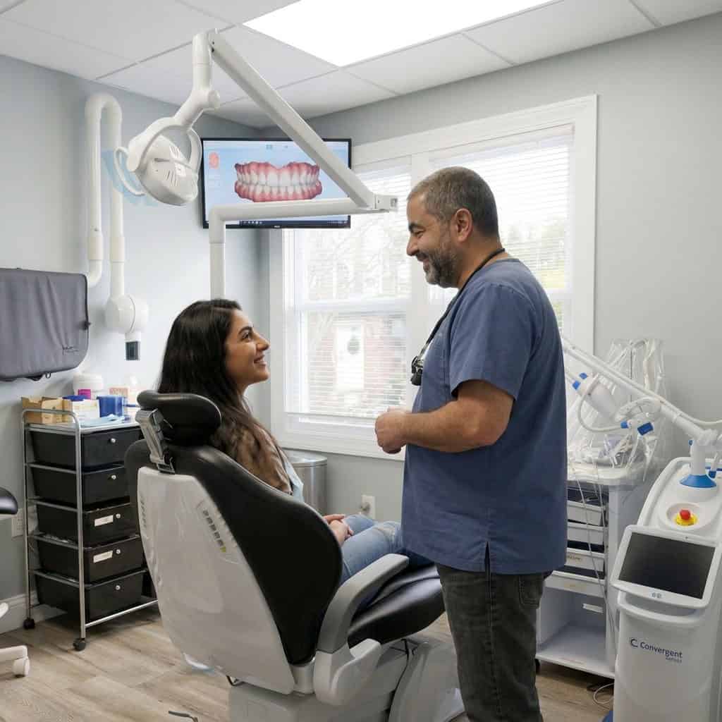 Clear aligner consultation and digital smile scan with Dr. Richard Malek in Norwalk, CT