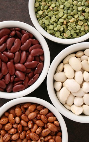 Several types of beans